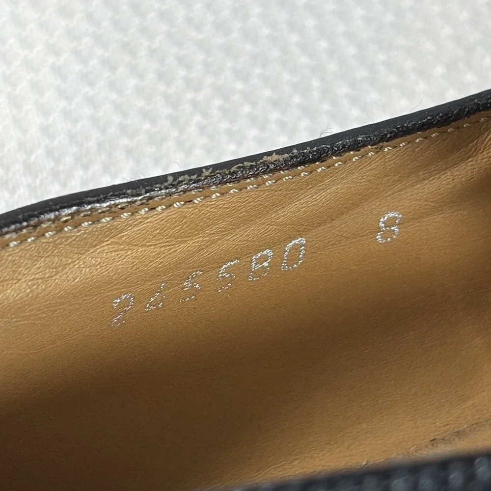 GUCCI Black Leather Slip On Loafers Mens EU 41 / US 8‎ Italy